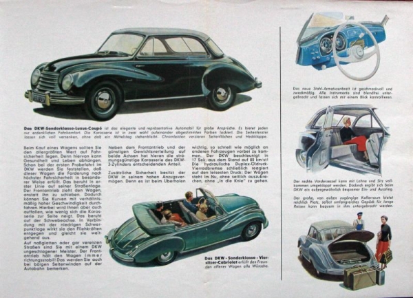 DKW Sonderklasse Modelprogram 1954 Carbrochure (7561)